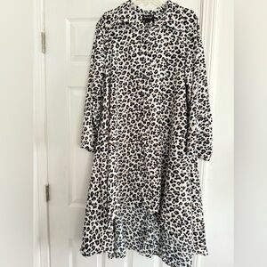 Leopard Print Long Sleeve Dress